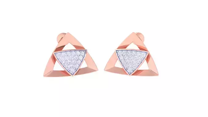 Women studs Earrings 3dm stl 3mf obj glb gltf mtl render detail