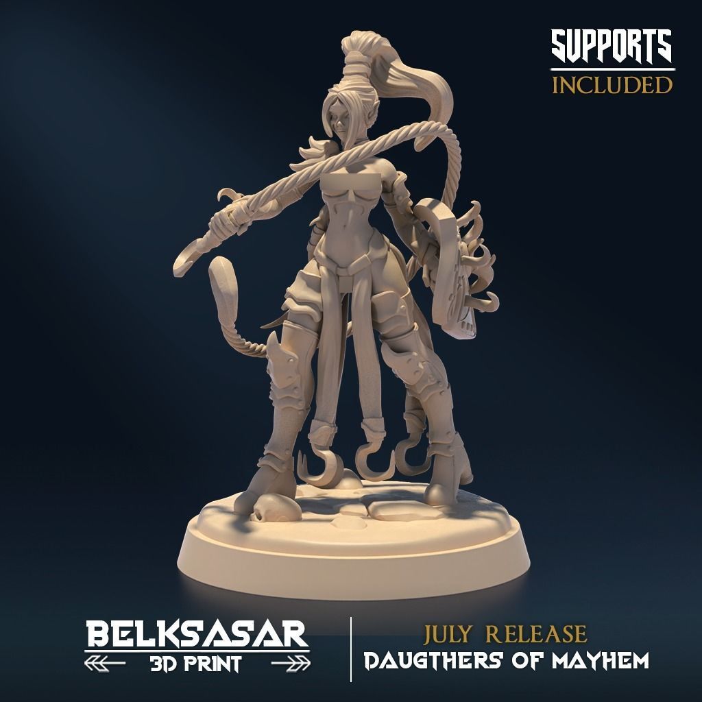 Sisters of Mayhem Nude Set x5 3D print model_4