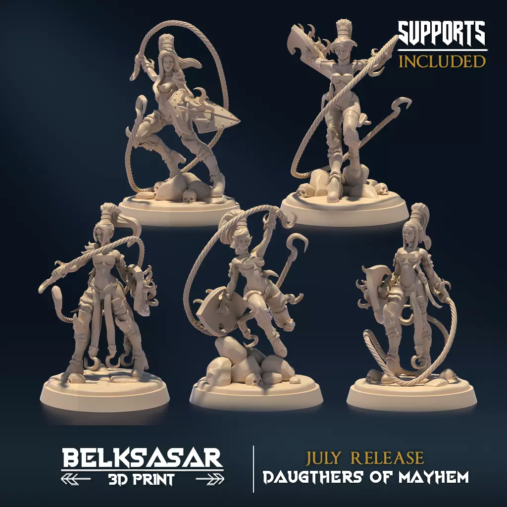 Sisters of Mayhem Nude Set x5 3D print model_0