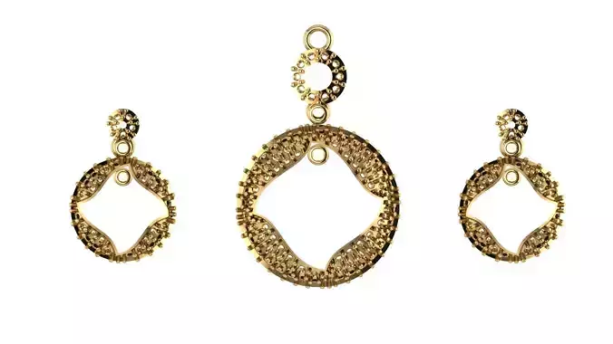 Women pendant 3D print model 