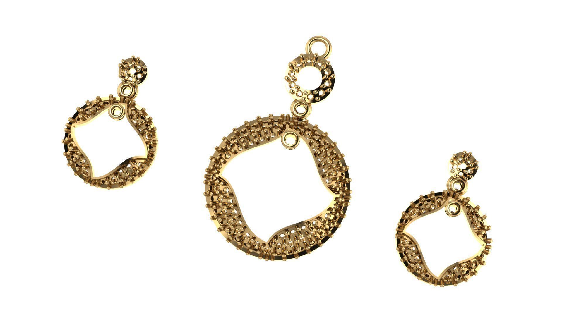 Women pendant 3D print model 3D print model_3