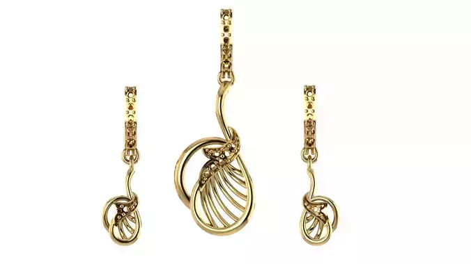 Women pendant 3D print model 