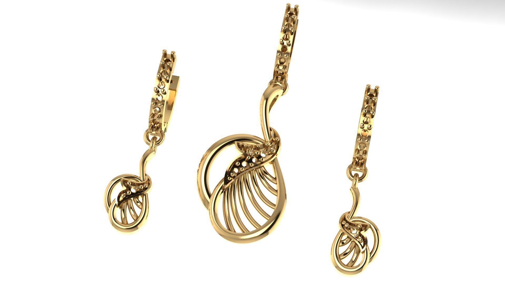 Women pendant 3D print model  3D print model_3