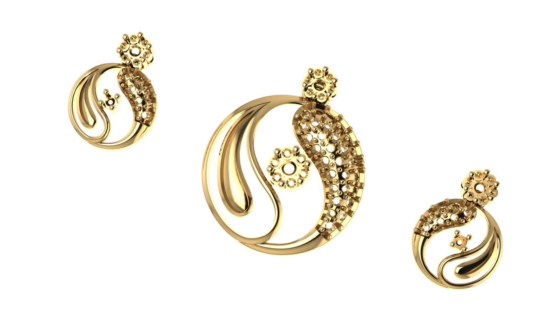 Women pendant 3D print model 3D print model_3