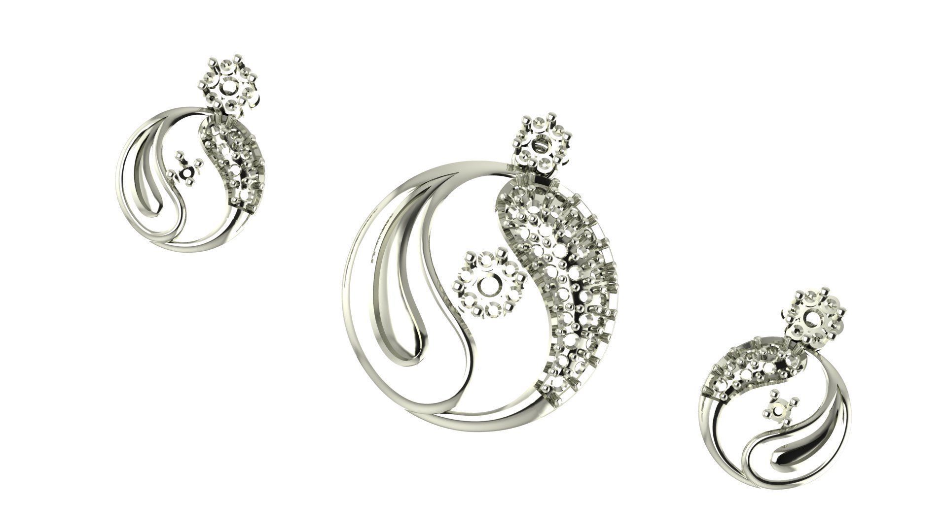 Women pendant 3D print model 3D print model_4