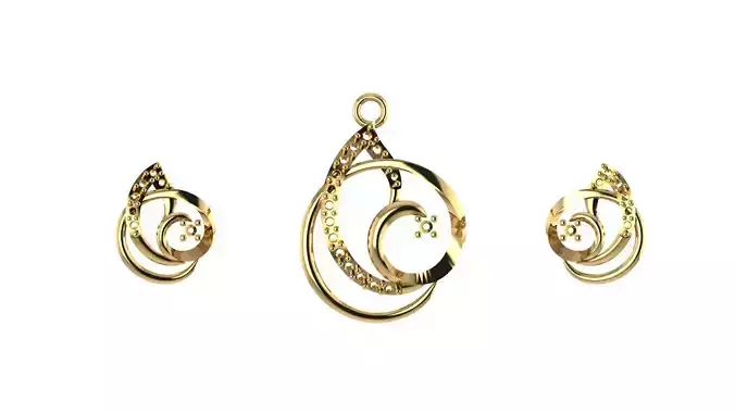 Women pendant 3D print model 