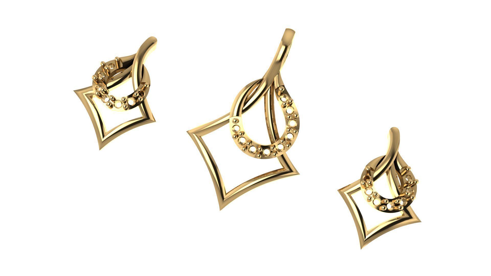 Women pendant 3D print model  3D print model_3