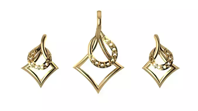 Women pendant 3D print model 