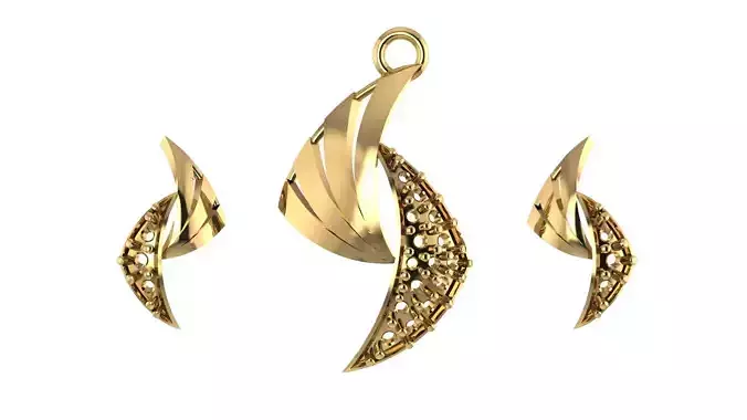 Women pendant 3D print model 