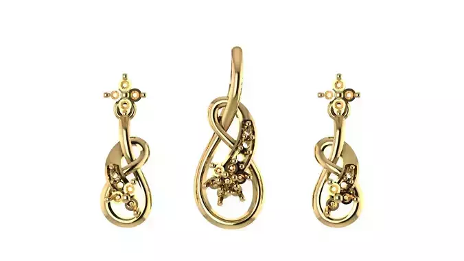 Women pendant 3D print model 