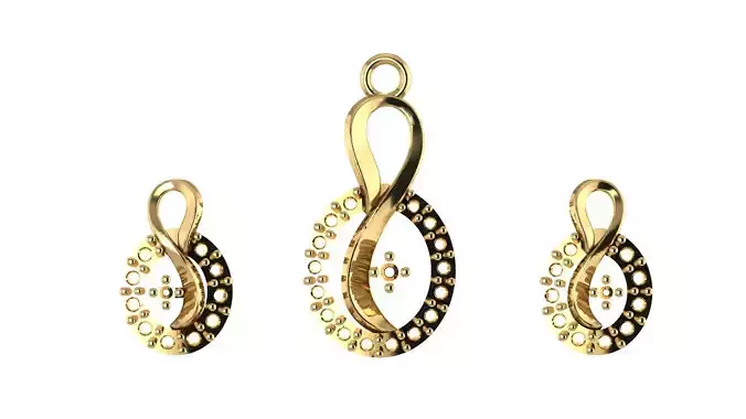 Women pendant 3D print model 