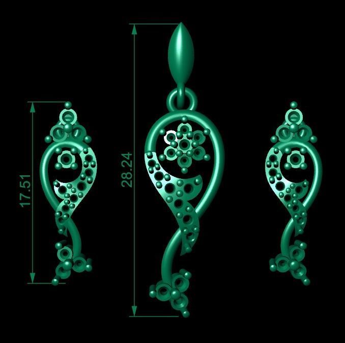 Women pendant 3D print model  3D print model_6