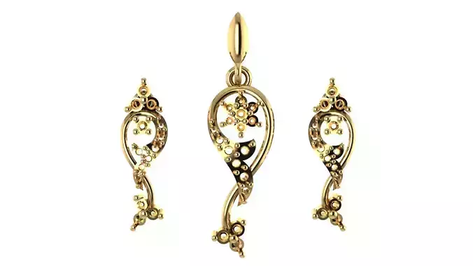 Women pendant 3D print model 