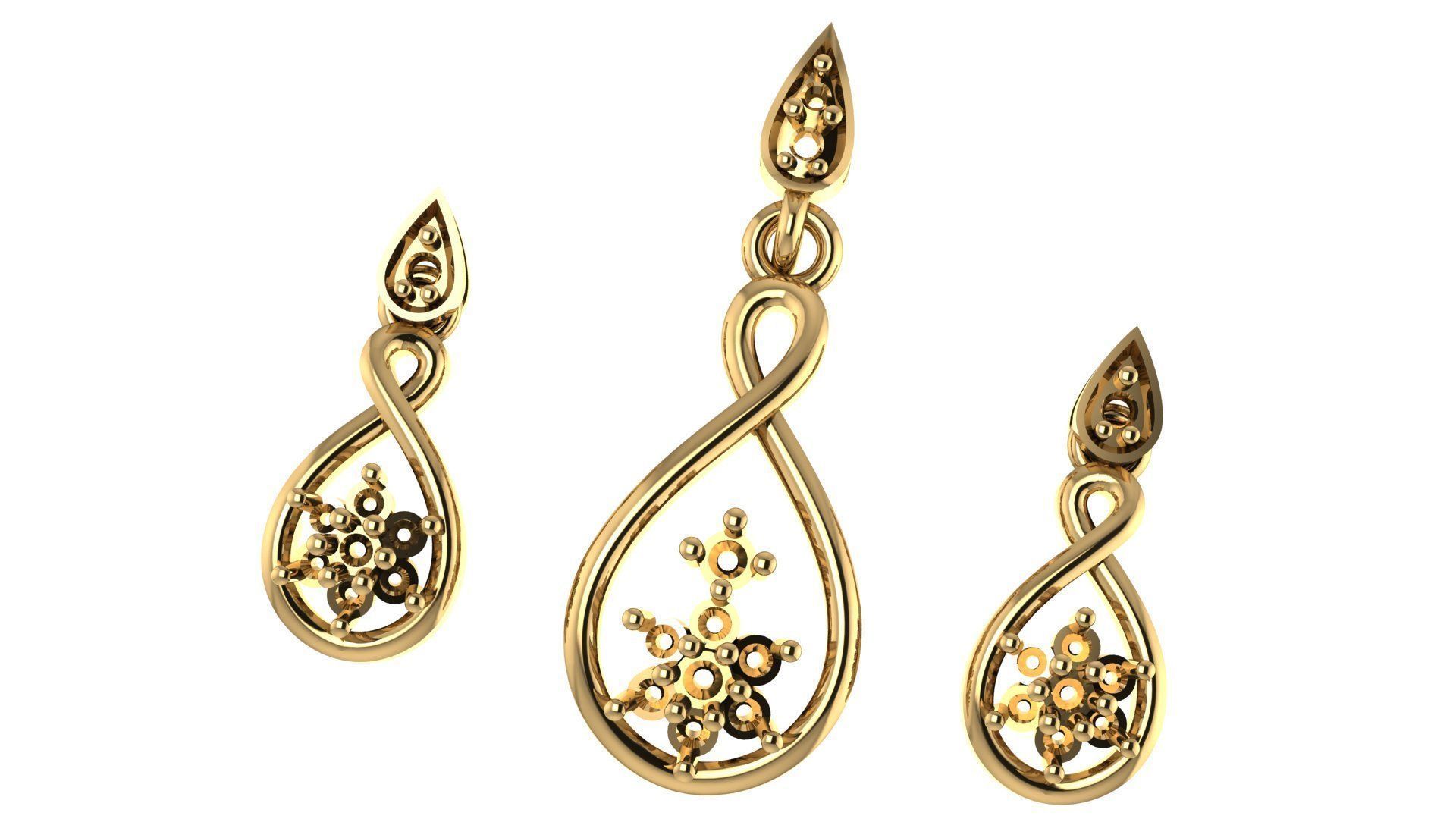 Women pendant 3D print model  3D print model_3