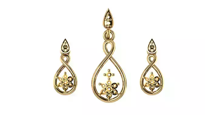 Women pendant 3D print model 