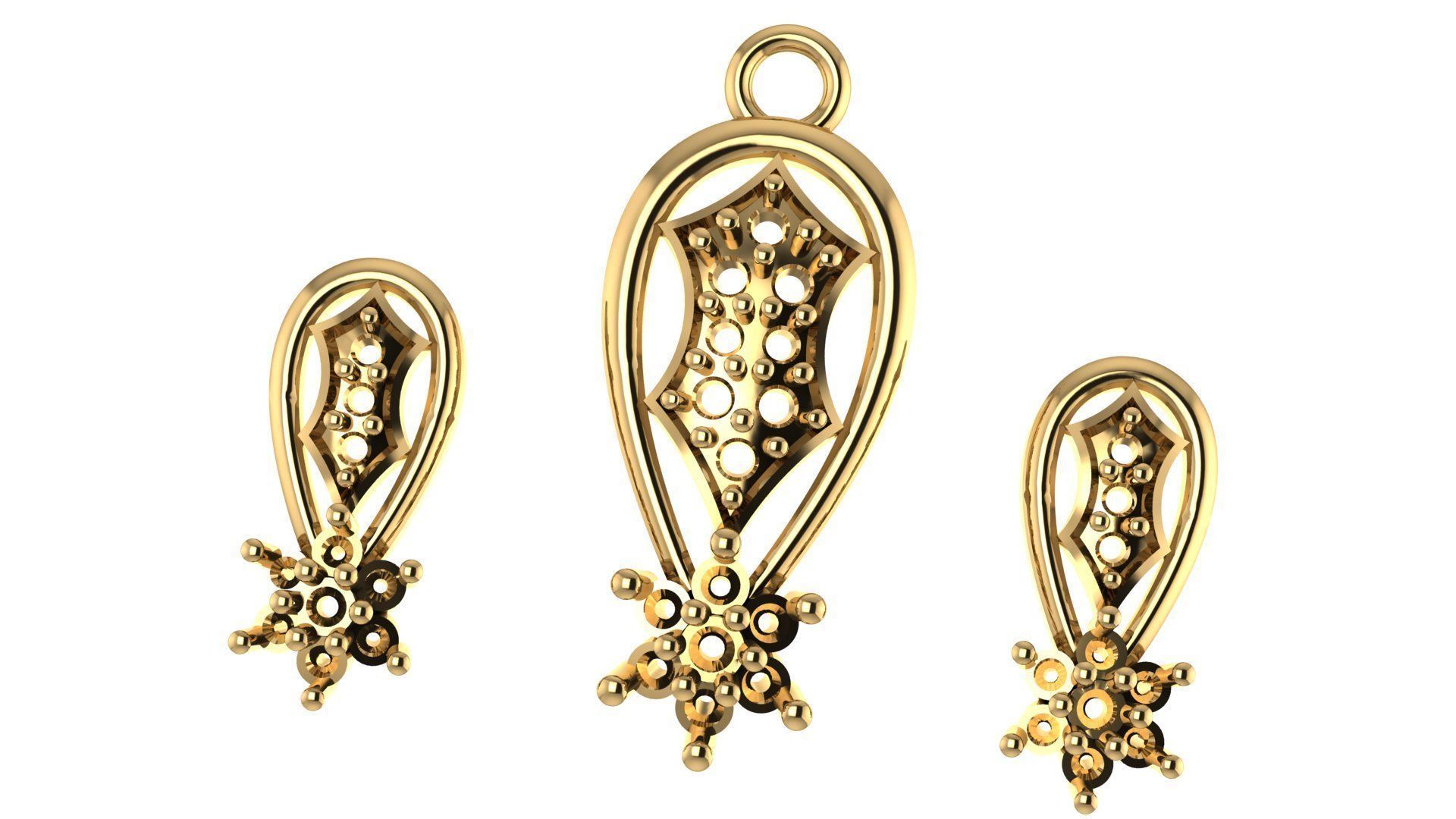 Women pendant 3D print model  3D print model_3