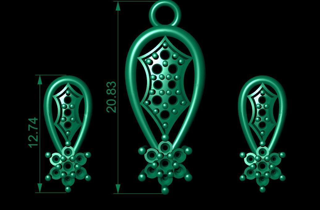 Women pendant 3D print model  3D print model_6