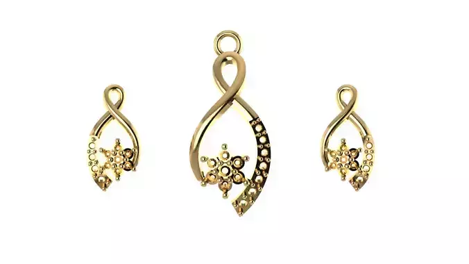 Women pendant 3D print model 