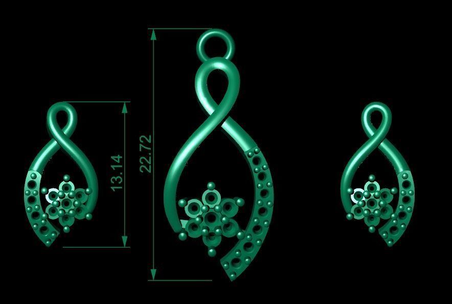 Women pendant 3D print model  3D print model_6