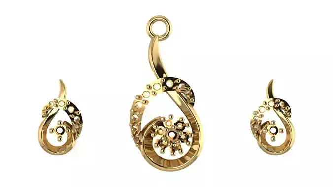 Women pendant 3D print model 