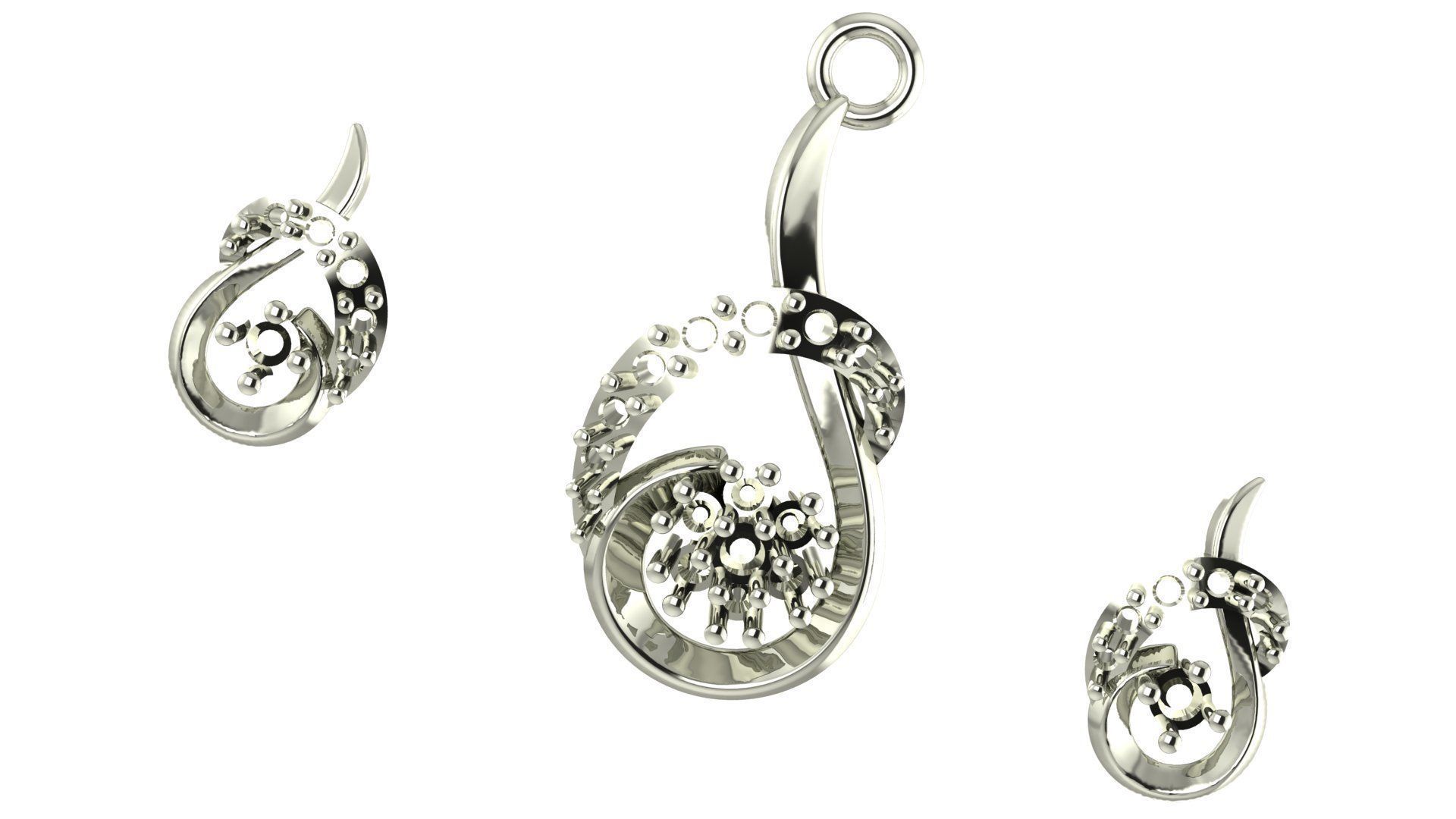 Women pendant 3D print model 3D print model_4