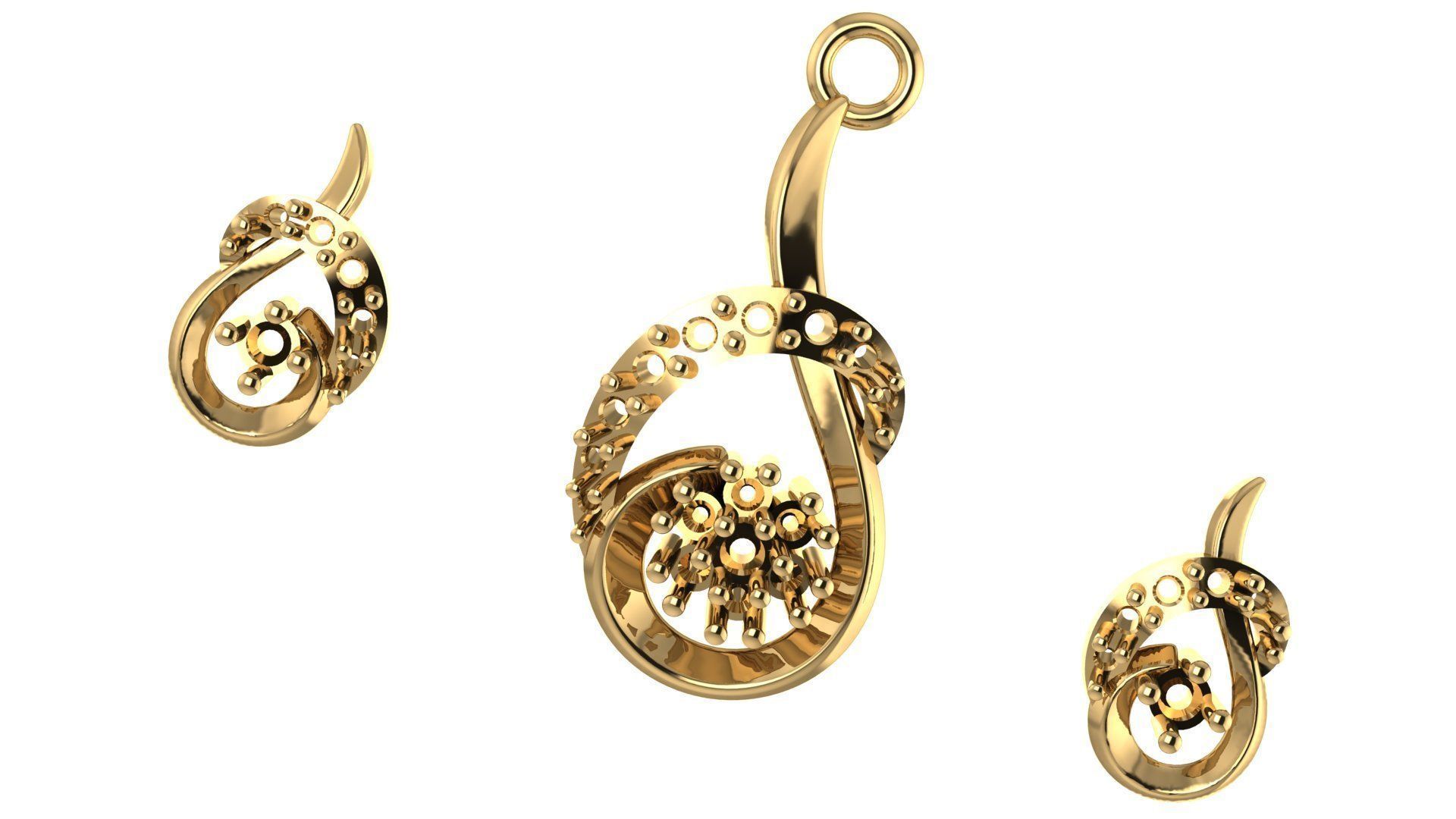 Women pendant 3D print model 3D print model_3