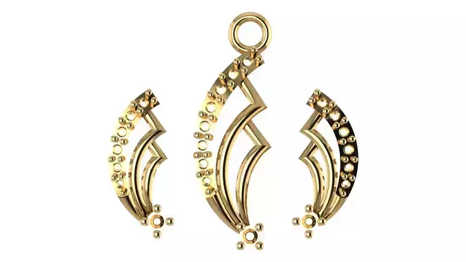 Women pendant 3D print model 