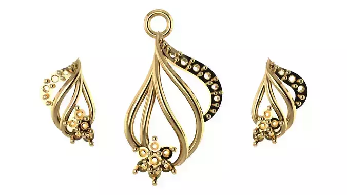 Women pendant 3D print model 