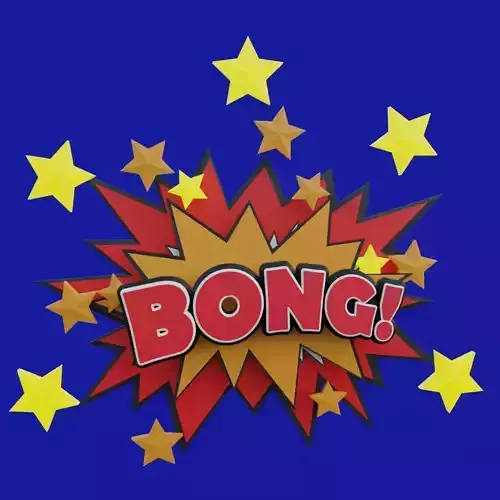 Bong Red FX for AR animated Low-poly 3D model