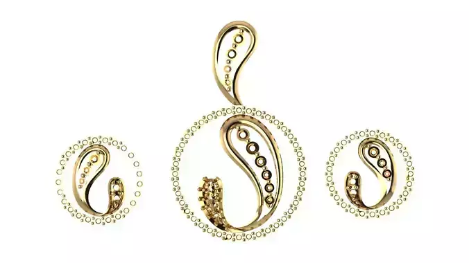 Women pendant 3D print model 