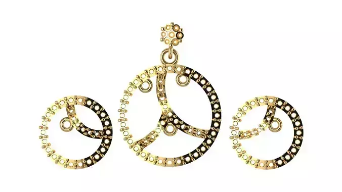 Women pendant 3D print model 