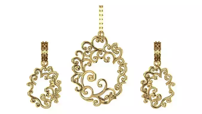 Women pendant 3D print model 