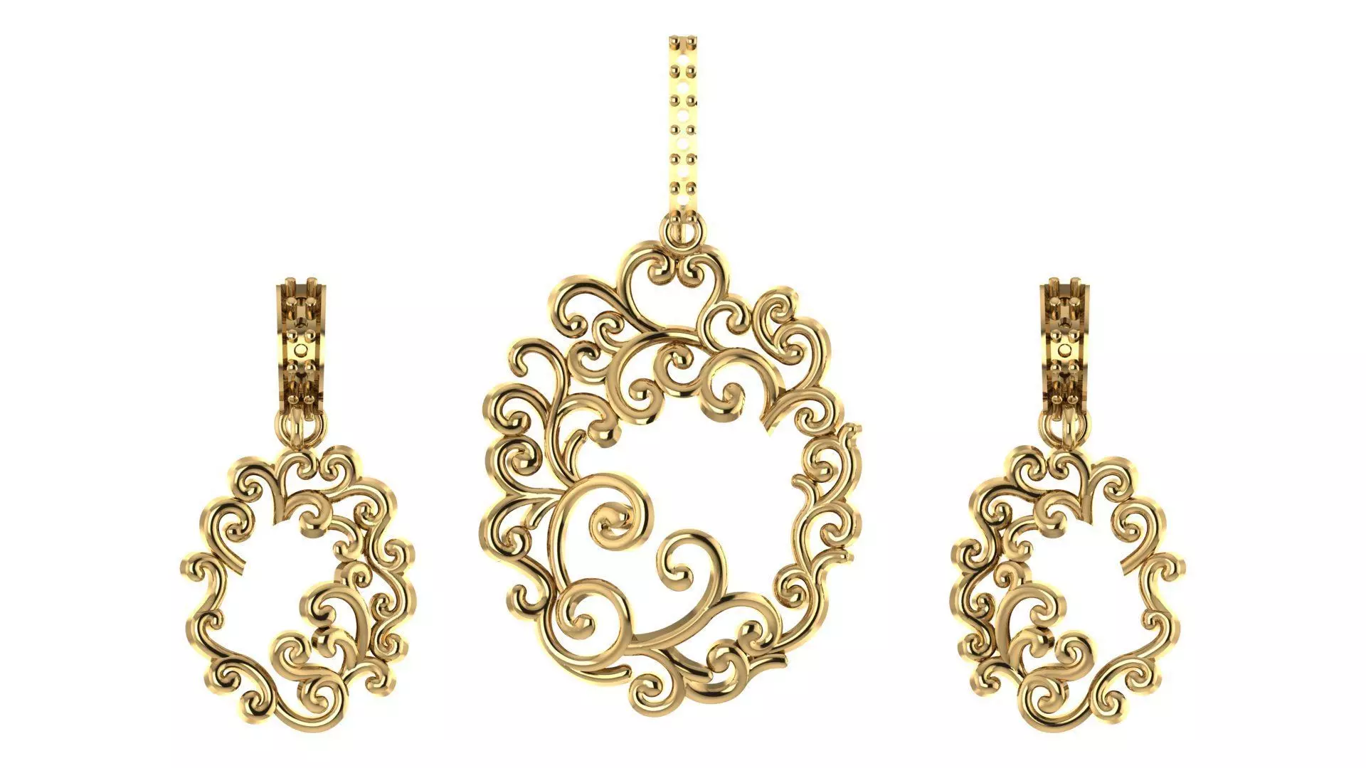 Women pendant 3D print model  3D print model_0