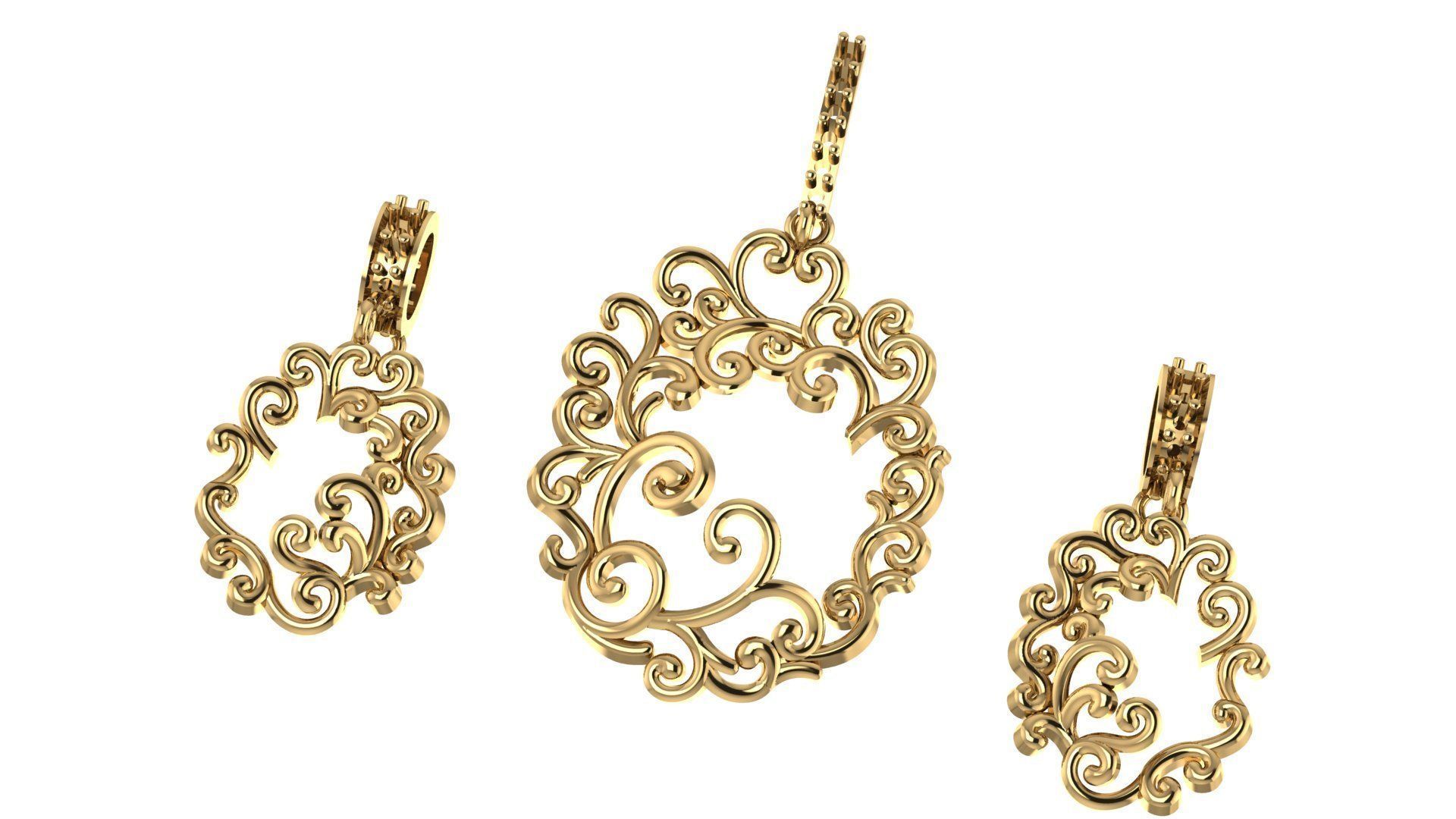 Women pendant 3D print model  3D print model_1