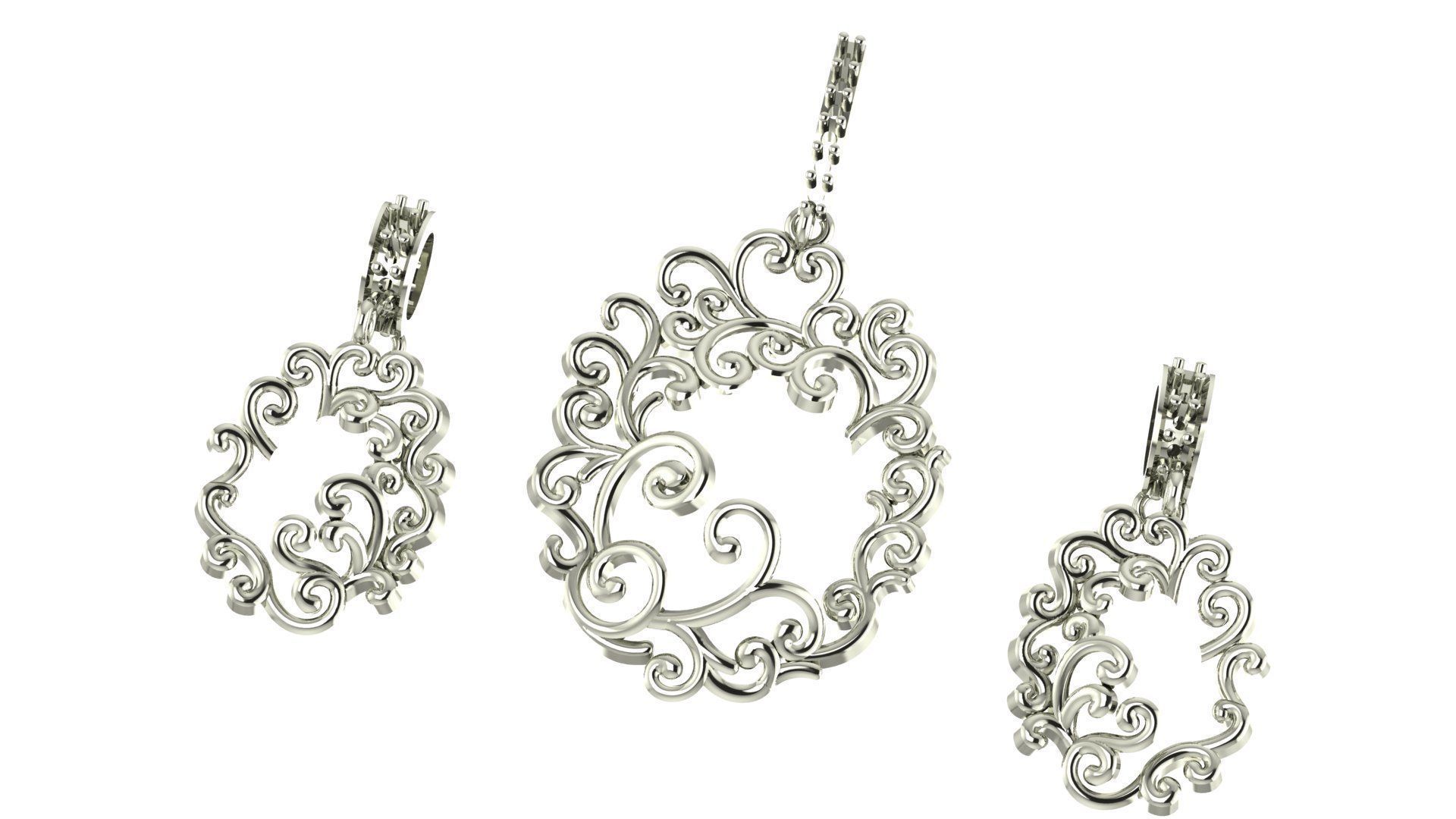 Women pendant 3D print model  3D print model_2