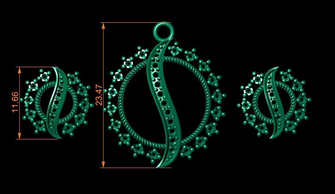 Women pendant 3D print model 3D print model_6