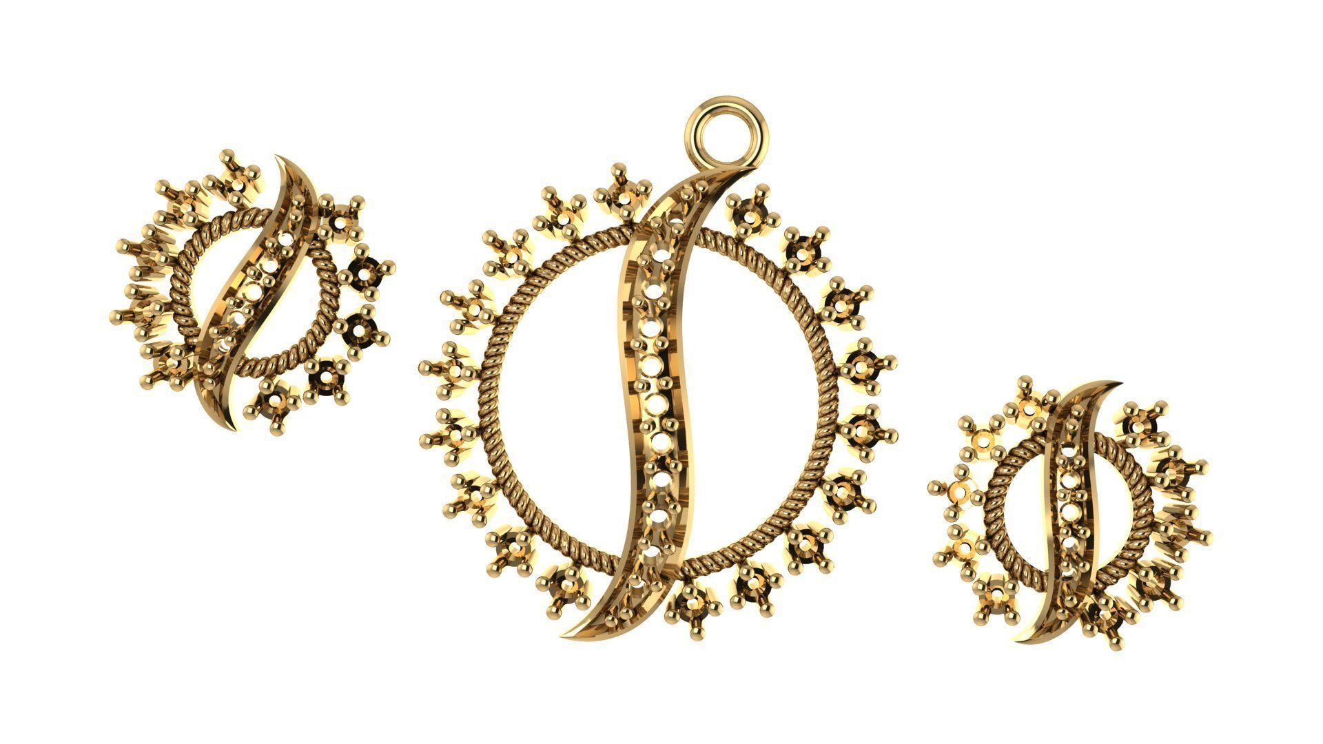 Women pendant 3D print model 3D print model_5