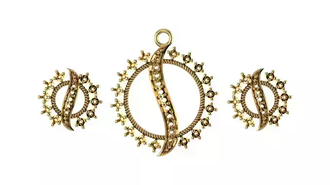 Women pendant 3D print model 