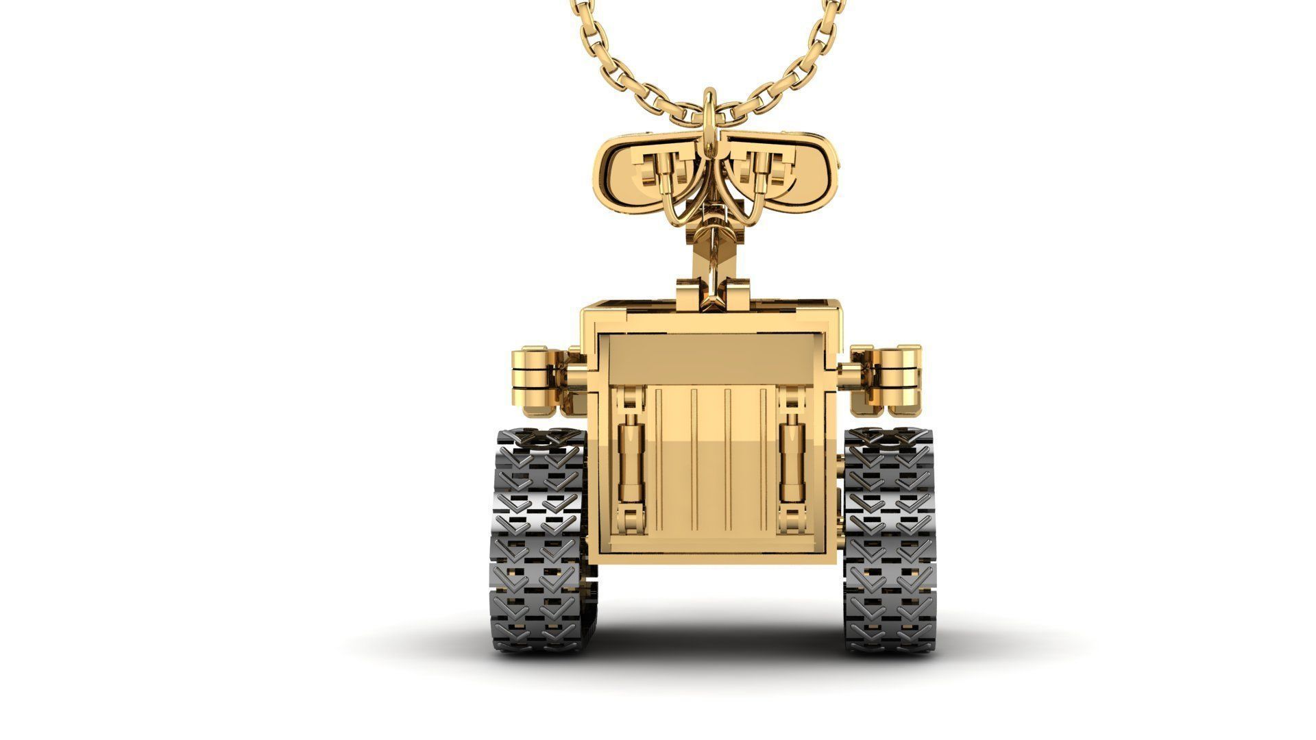 wall e necklace 3D print model_5