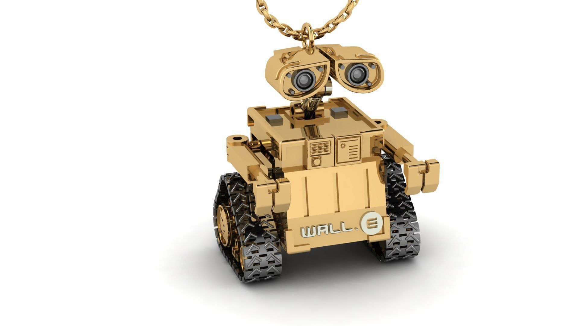 wall e necklace 3D print model_2
