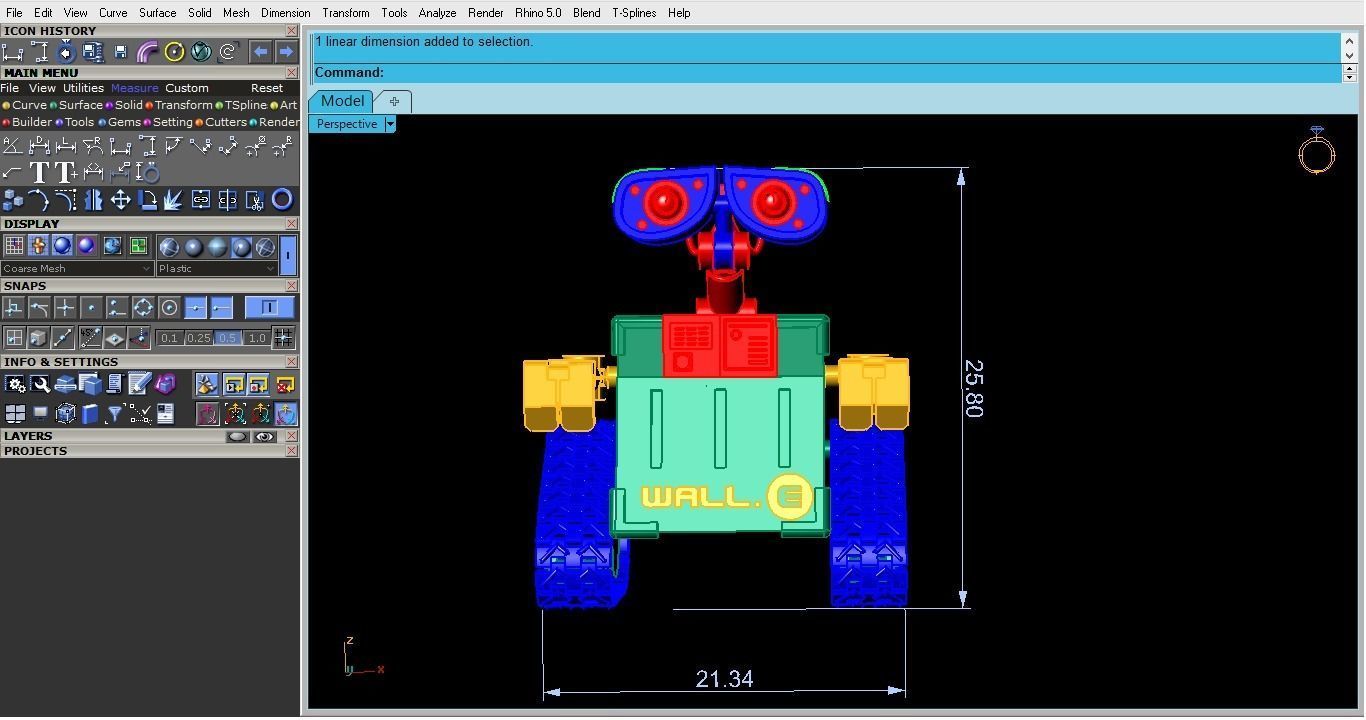 wall e necklace 3D print model_6