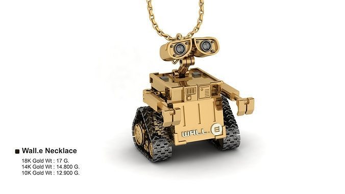 wall e necklace 3D print model