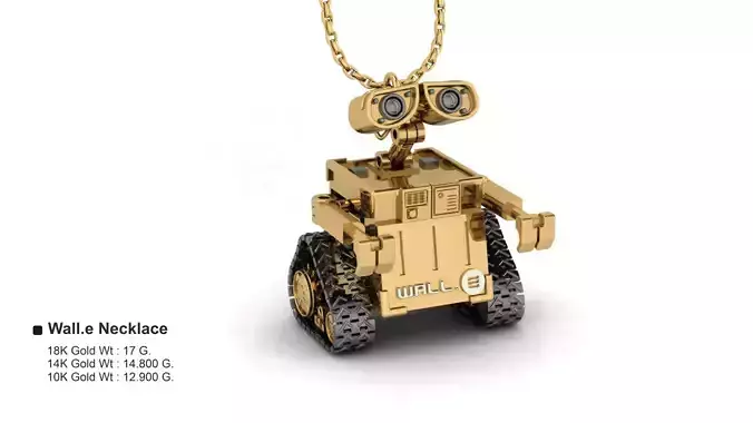wall e necklace 3D print model