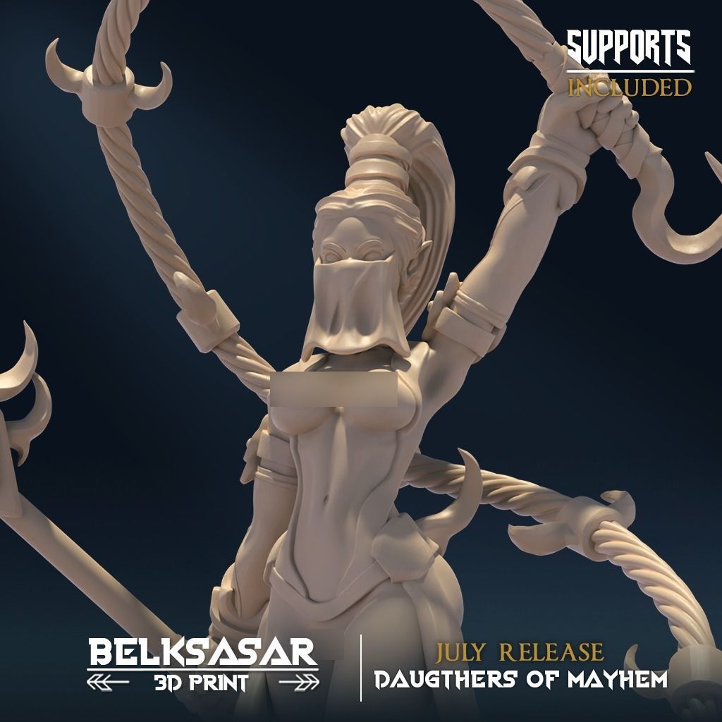 Undefeated Slaugther A Nude and Normal 3D print model_3