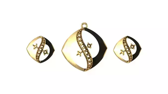 Women pendant 3D print model 