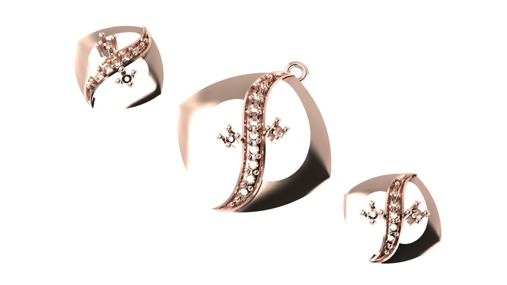 Women pendant 3D print model 3D print model_4