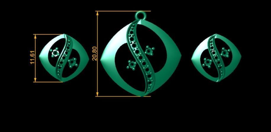 Women pendant 3D print model 3D print model_6