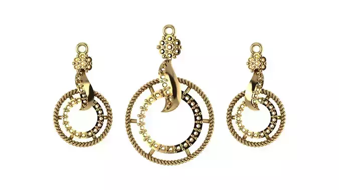 Women pendant 3D print model 