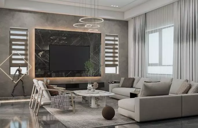 Luxury Modern Apartment Interior Design 3D model_0