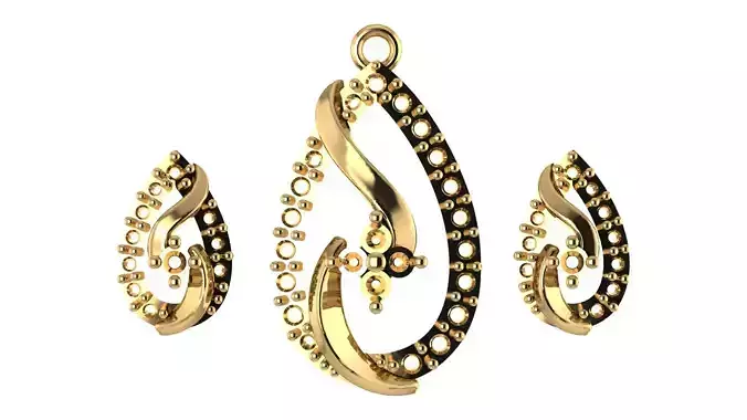 Women pendant 3D print model 